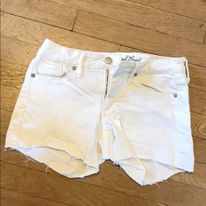 Classic White Denim Shorts